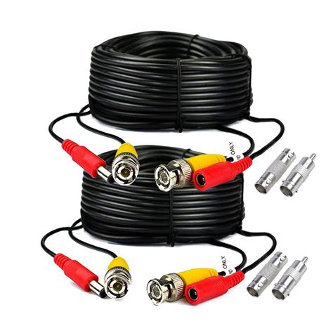 Amazon 2 Pack 125ft Black Pre Made All In One BNC Male To Male