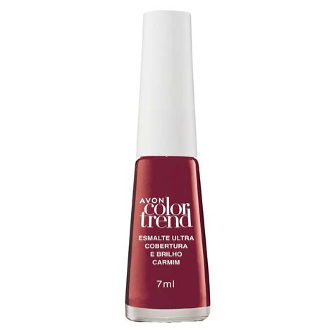 Esmalte Ultra Cobertura E Brilho Color Trend Carmim Ml Shopee Brasil