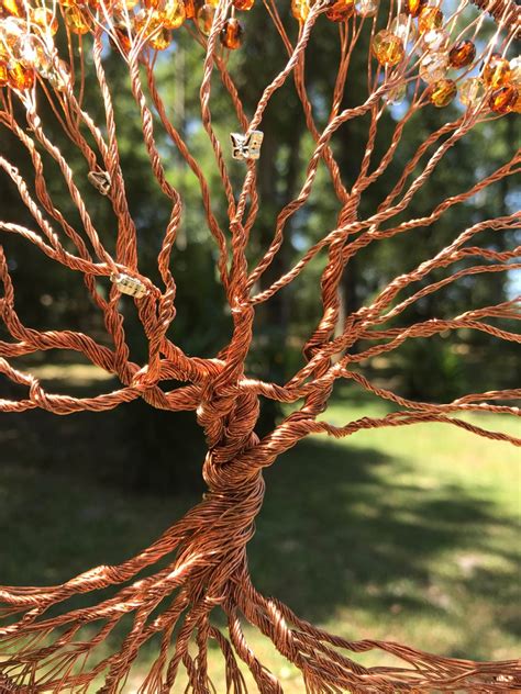 8 Inch Handmade Copper Wire Tree Of Life One Of A Kind Etsy