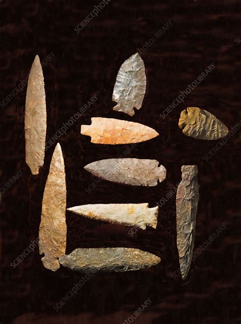 Cherokee Indian Spear And Arrowheads Stock Image C0281149