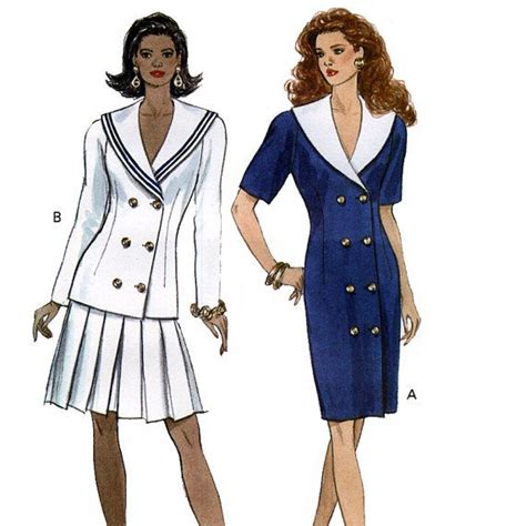 Butterick 5900 Misses Dress Top And Skirt Sewing Pattern Etsy