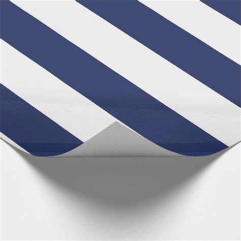 Nautical Blue And White Striped Wrapping Paper Zazzle