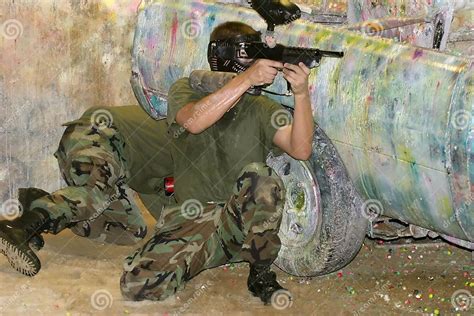 Paintball Team stock image. Image of aggressive, military - 84183