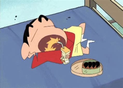 Shinchan Drink GIF - Shinchan Santai Sinchan - Discover & Share GIFs