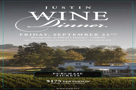 The List Are You On It Mark Your Calendar Justin Wine Dinner At Joe