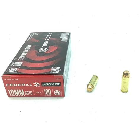 Federal American Eagle 10 Mm 180 Grain Fmj Ammunition 50 Rounds Sfrc