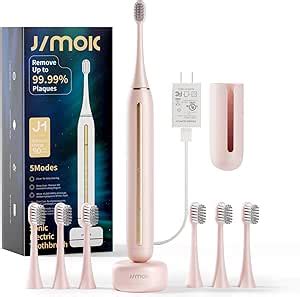 JIMOK Sonic Whitening Electric Toothbrush For Adults 5Modes 55db