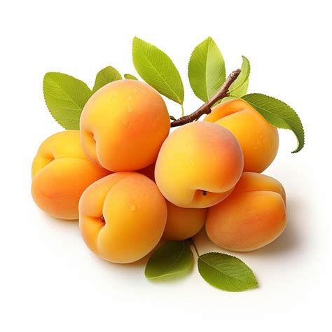 Premium Ai Image Apricots On White Background