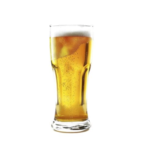 A Glass Of Beer Isolated On A White Background Premium Ai Generated Psd