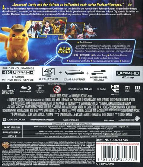 Pok Mon Meisterdetektiv Pikachu Ultra Hd Blu Ray Blu Ray Ultra