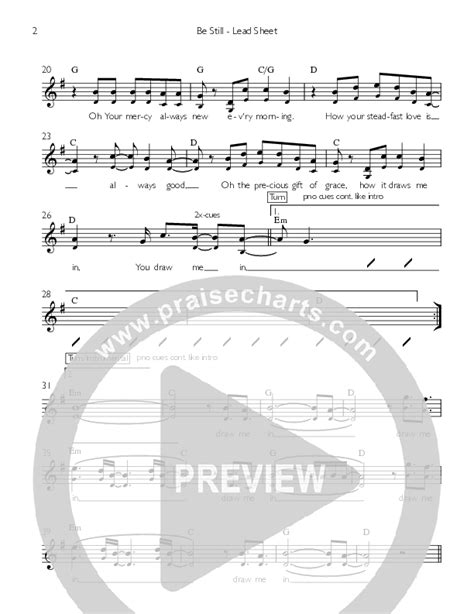 Be Still Sheet Music Pdf Praisecharts