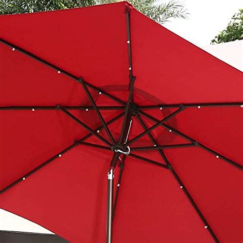 Tafelparasol Led Lamp Op Zonne Energie M Rond Met Slinger En