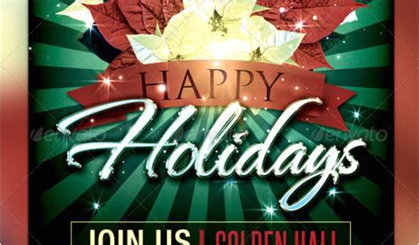 Happy Holidays Flyer Template Free 18 Amazing Holiday Party Flyer ...