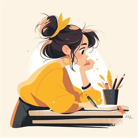 Pensive Writer Vectors And Illustrations For Free Download Freepik