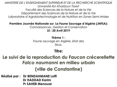 PDF Le suivi de la reproduction du Faucon crécerellette Falco