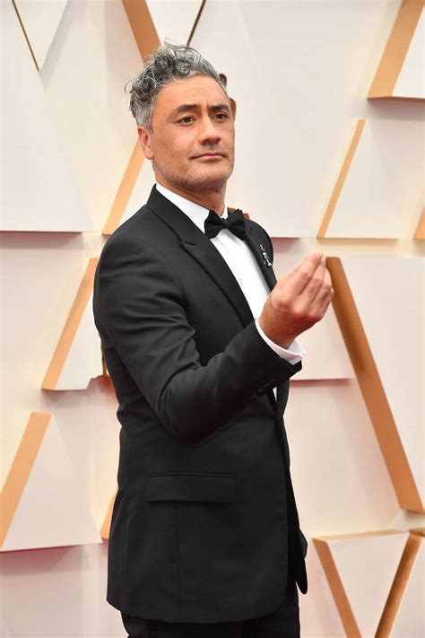 Taika Waititi won Best Adapted Screenplay and tucked his Oscar under his seat