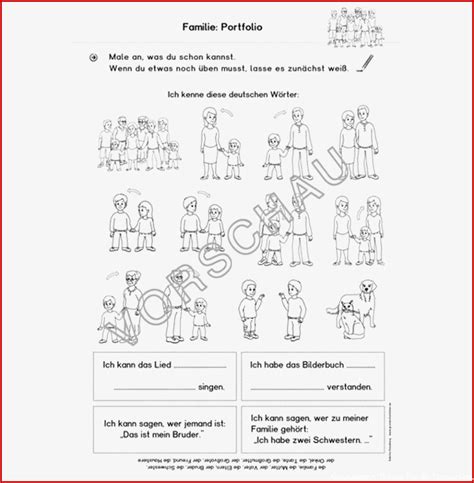 Unterrichtsmaterial Für Daf Daz Zum Thema familie Kostenlose