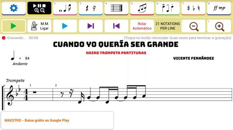 Cuando yo queria ser grande Vicente Fernández Partitura Cover Trompeta