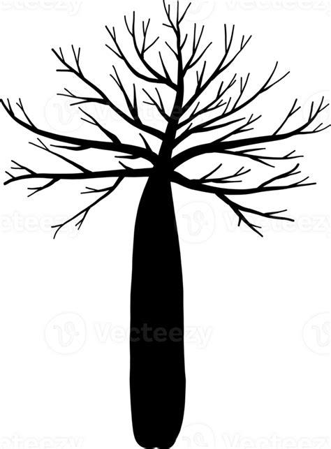 Tree silhouette on transparent background. 29328217 PNG