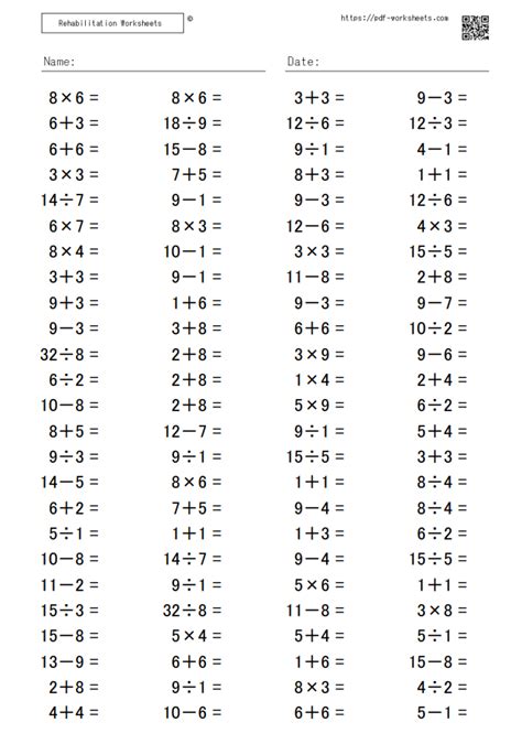 Addition Subtraction Multiplication Division