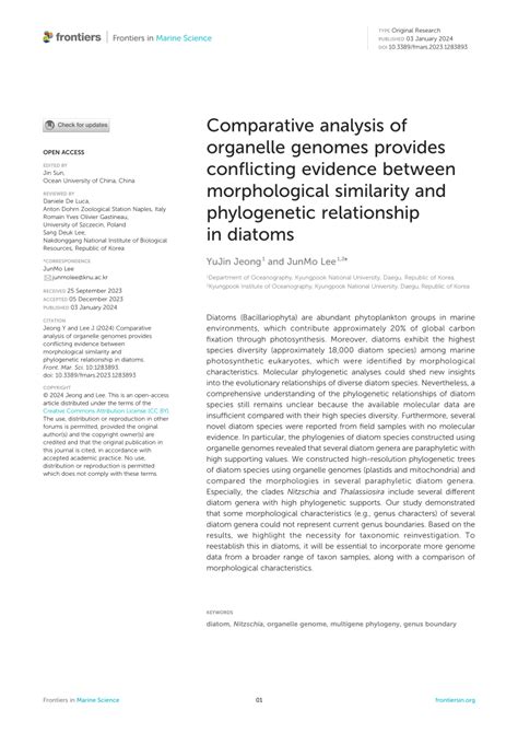 Pdf Comparative Analysis Of Organelle Genomes Provides Conflicting