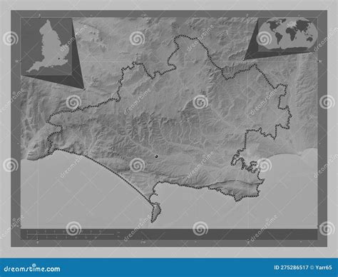 Dorset England Great Britain Grayscale Capital Stock Illustration