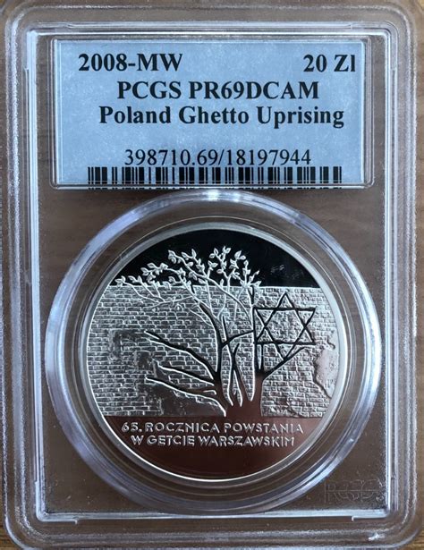 20 zł rocznica powstania w Getcie Warszawskim PCGS Bąkowo Kup teraz