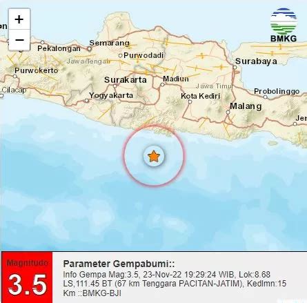 Dalam Sebulan Pacitan Diguncang 76 Kali Gempa Radar Madiun