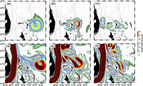 Surface Velocity Magnitude Fields For Experiment Sens E At Days A