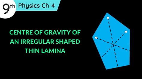 Centre Of Gravity Of An Irregular Shaped Thin Lamina Class Physics