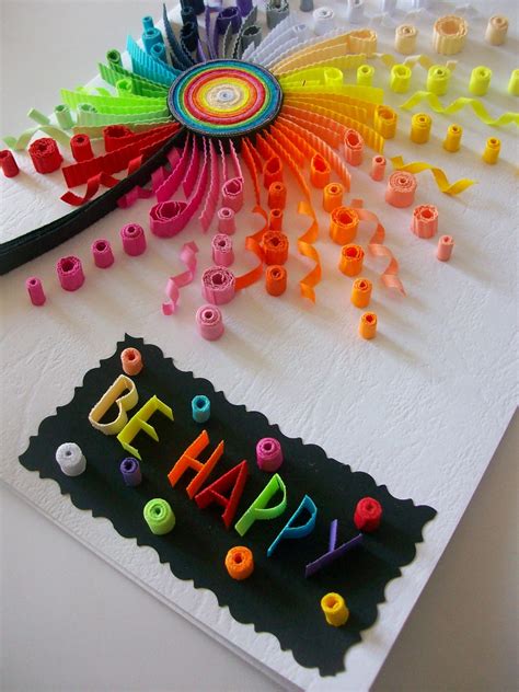 Birthday Card Quilling Card Quilled Birthday Card Paper Etsy