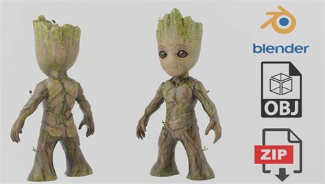 ArtStation - Baby Groot Guardians of the Galaxy | Resources