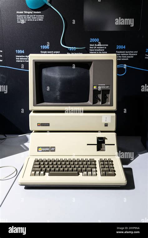 Retro 1980s Apple Iii Computer On Display At The Centre For Computing History Cambridge Uk