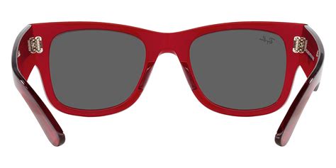 Ray Ban™ Mega Wayfarer Rb084sf 6679b1 52 Transparent Red Sunglasses