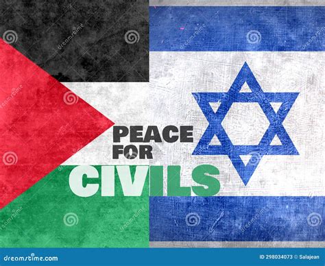 Grunge Flag of Israel and Palestine. Peace Concept Stock Image - Image ...