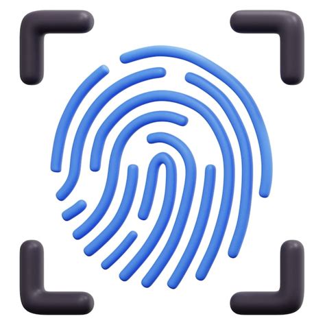 Premium Photo Fingerprint D Render Icon Illustration