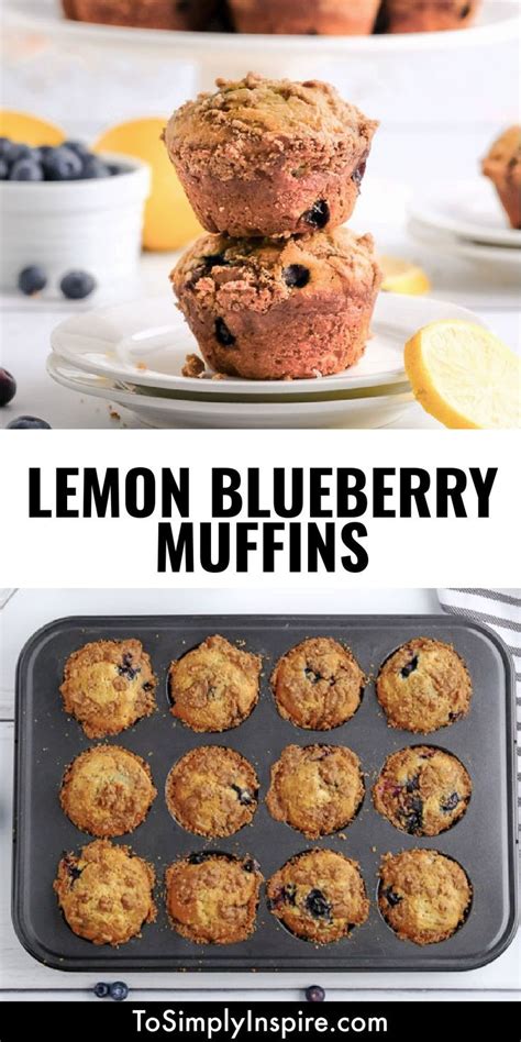 Bakery Style Lemon Blueberry Muffins Lemon Blueberry Muffins Blue