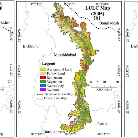 Landuselandcover Map Of A 1990 B 2005 And C 2019 Download