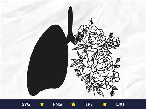 Floral Lungs Svg Flower Lungs Svg Pulmonologist Svg Png Eps Etsy