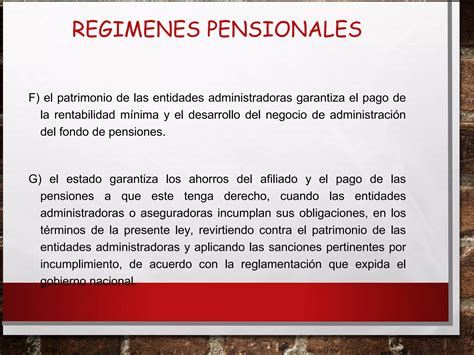 El Sistema General De Pensiones Ppt Descarga Gratuita