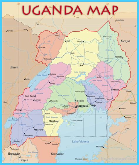 Map Of Uganda Travelsmaps