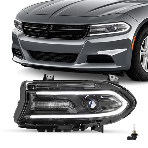 For 2015 2022 Dodge Charger Halogen Wled Drl Projector Headlight Driver Side Ebay