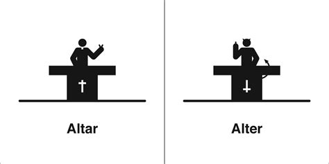 Homophones, Weakly: Altar & Alter