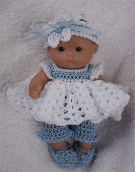 Crochet Pattern For Berenguer Inch Baby Doll Dress Etsy