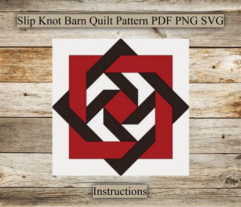 Slip Knot Barn Quilt Laser Cut File Barn Quilt Instructions Svg For Laser Engraving Png Pdf