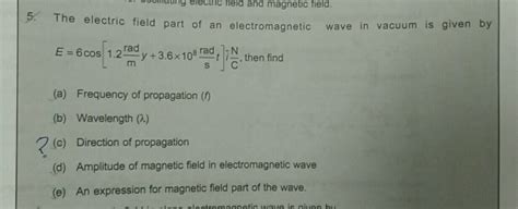 U Sually Electric Field And Magnetic Field 5 The Electric Field Part