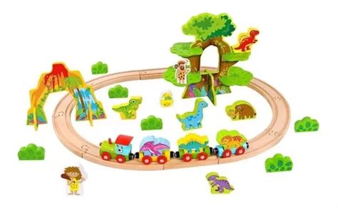 Pista De Trenes Dinosaurio Juguete Juego Didactico Tooky Toy Env O Gratis