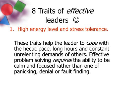 Ppt 8 Traits Of Effective Leaders Powerpoint Presentation Id373045