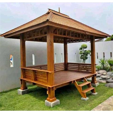 Jual Harga Gazebo Minimalis Jepara Ukuran M X M Kayu Jati