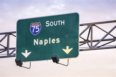 Directional Signs Along US Interstate I-75 in Florida Stock Photo ...